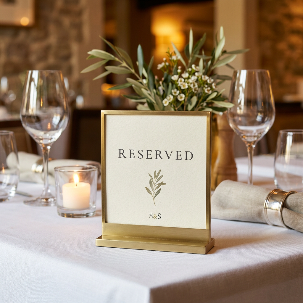 À la carte dinner menu, multi-page, open on table