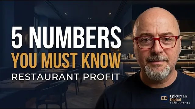 Ali Solak beside the words 5 numbers you must know, restaurant profit