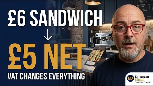 Ali Solak beside the words £6 sandwich, £5 net, VAT changes everything