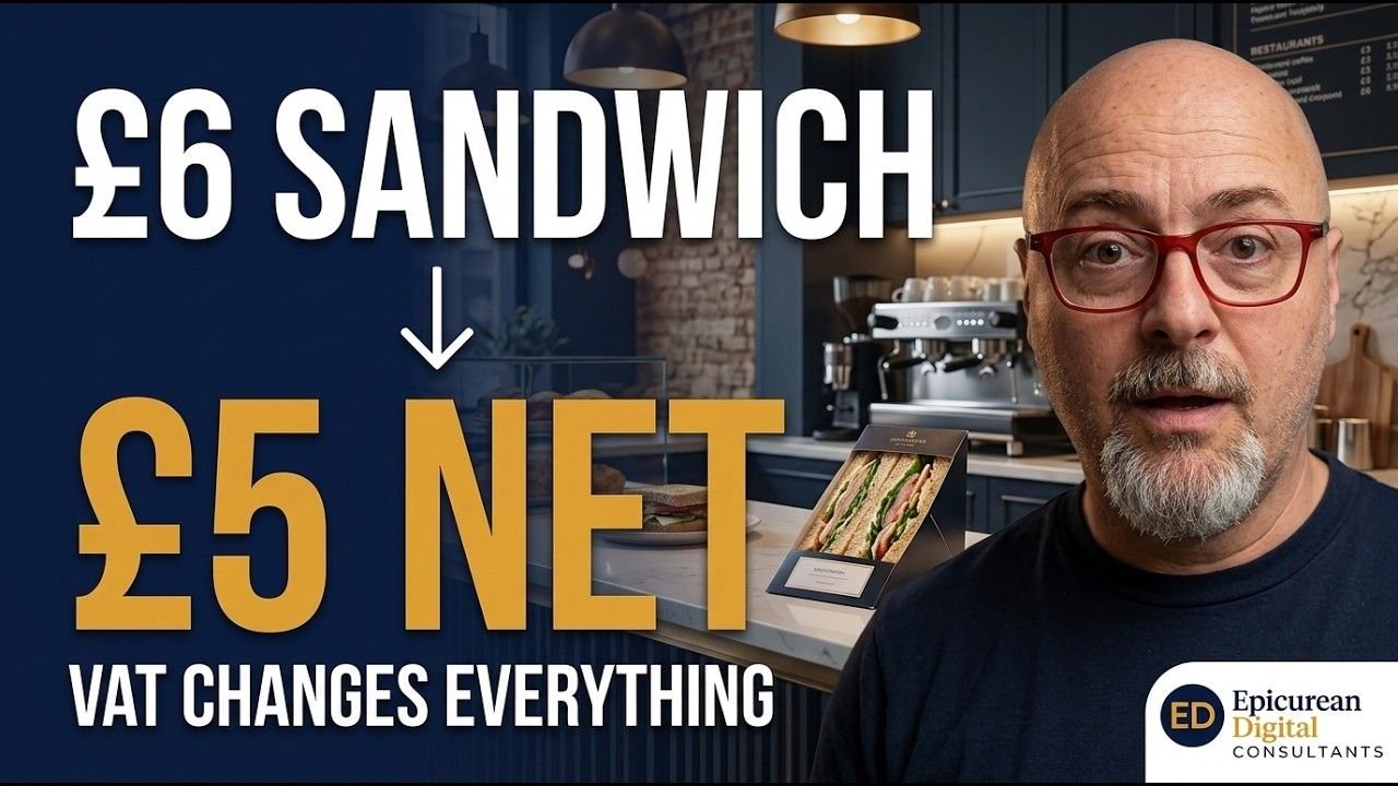 Ali Solak beside the words £6 sandwich, £5 net, VAT changes everything