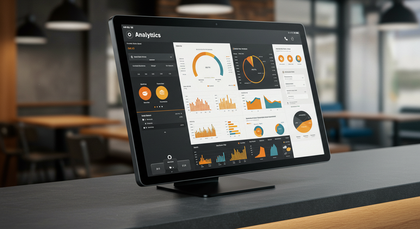 Restaurant POS system displaying sales analytics for profitability
