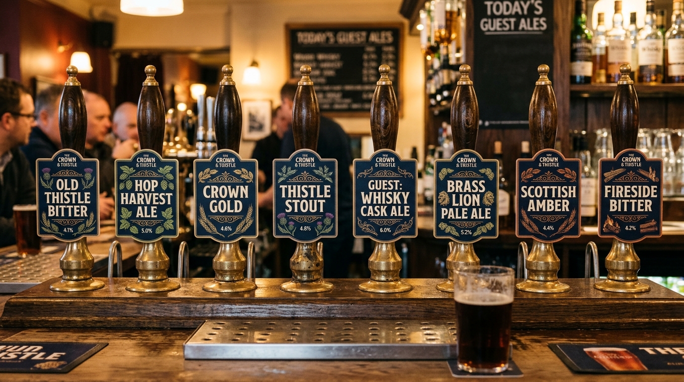 Custom pump clips and tap handle designs for cask ales and craft beers