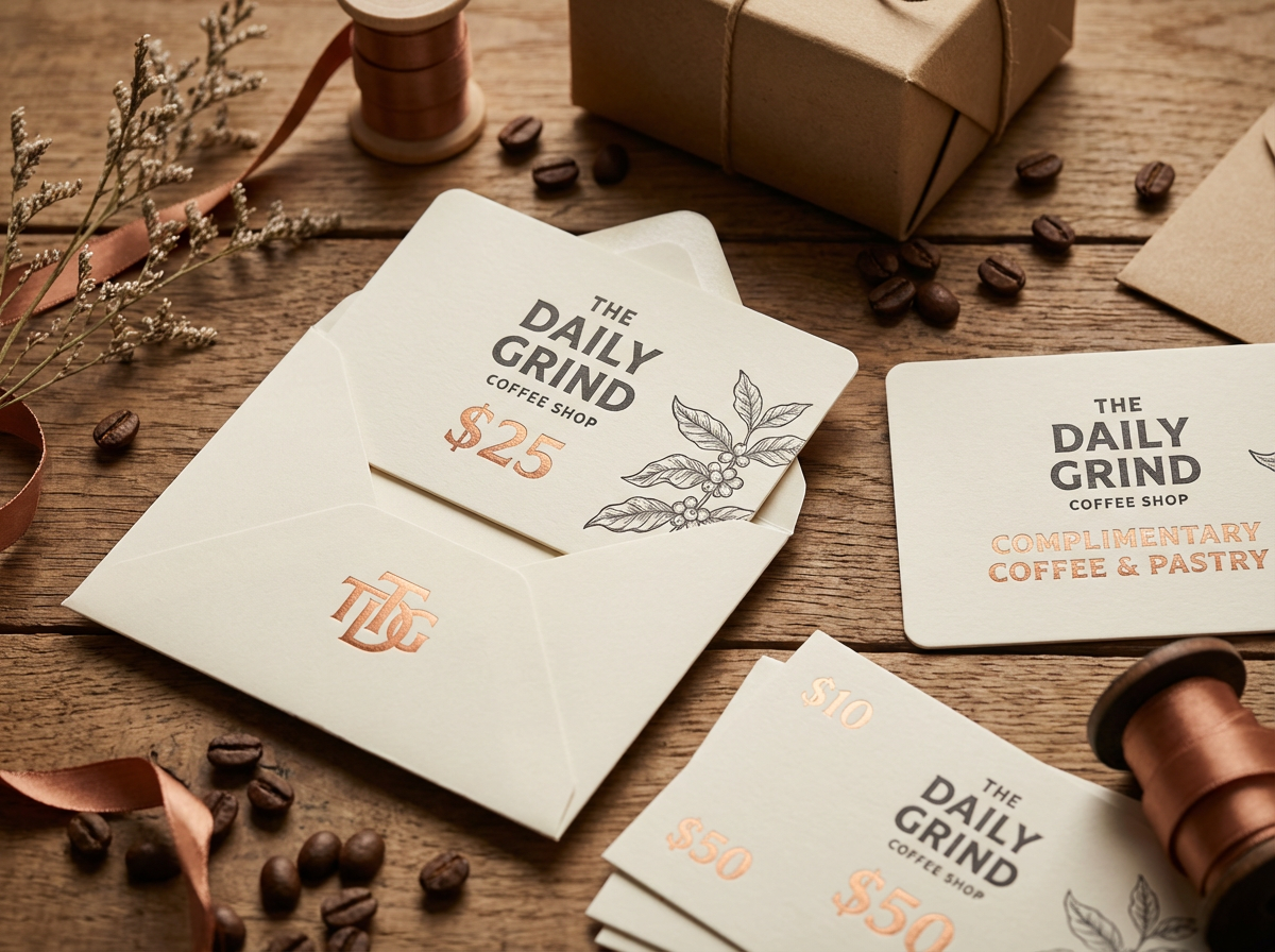 Door decal with logo and opening hours