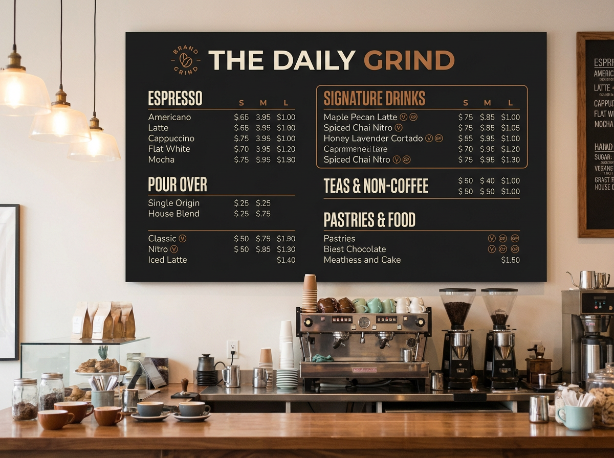 Branded restroom door signs